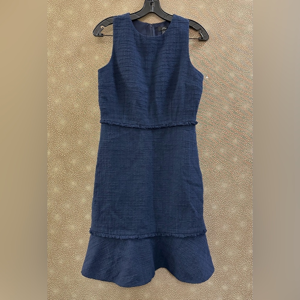 🔥🔥🔥NEW J. Crew Ruffle Dress Navy Blue